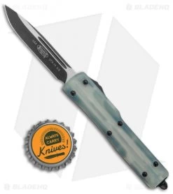Microtech Signature Series UTX-70 S/E OTF Auto Knife Jade G-10 (2.4" Black) -Microtech Shop Microtech UTX 70 SE Signature Series Jade Green G 10 Black BHQ 125117 jr bottlecap