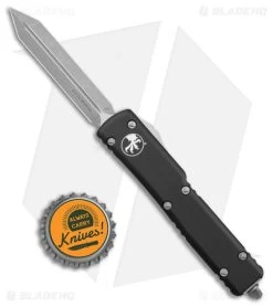 Microtech UTX-70 Spartan OTF Automatic Knife Black Aluminum (2.4" Apocalyptic ) -Microtech Shop Microtech UTX 70 Spartan OTF Auto Black Apocalyptic BHQ 178725 jr bottlecap