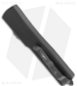 Microtech Signature Series UTX-70 Spartan OTF Auto Knife CF (2.4" Black DLC) -Microtech Shop Microtech UTX 70 Spartan OTF Auto CF Black 249 1DLCTCFS BHQ 121888 jr side