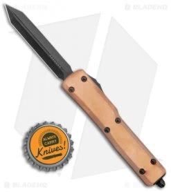 Microtech UTX-70 Spartan Signature Series OTF Automatic Copper (2.5" DLC) -Microtech Shop Microtech UTX 70 Spartan Signature Series OTF Auto Copper DLC BHQ 131518 jr bottlecap
