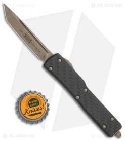 Microtech Signature Series UTX-70 T/E OTF Auto Knife CF (2.4" Bronze Apoc) 9 Microtech Signature Series UTX-70 T/E OTF Auto Knife CF (2.4" Bronze Apoc) -Microtech Shop Microtech UTX 70 TE OTF Auto Signature CF Bronzed 149 13APCFS BHQ 115378 jr bottlecap