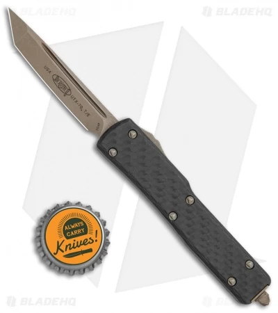Microtech Signature Series UTX-70 T/E OTF Auto Knife CF (2.4" Bronze Apoc) 6 Microtech Signature Series UTX-70 T/E OTF Auto Knife CF (2.4" Bronze Apoc) - Image 4