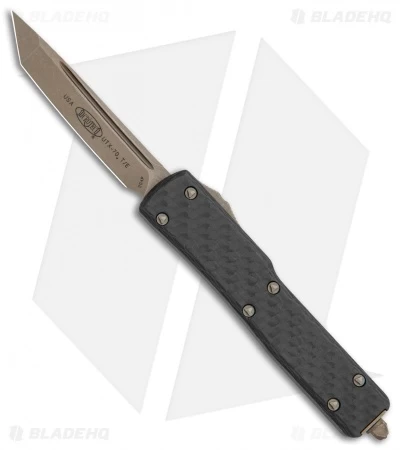 Microtech Signature Series UTX-70 T/E OTF Auto Knife CF (2.4" Bronze Apoc) 3 Microtech Signature Series UTX-70 T/E OTF Auto Knife CF (2.4" Bronze Apoc)