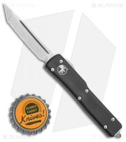 Microtech UTX-70 Tanto Automatic OTF Knife Black (2.4" Stonewash) 149-10 -Microtech Shop Microtech UTX 70 Tanto Automatic OTF Knife 2.4 Stonewash 149 10 BHQ 6257 LS Bottlecap