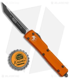 Microtech UTX-70 Tanto D/A OTF Automatic Knife Orange (2.4" Black) 149-1OR -Microtech Shop Microtech UTX 70 Tanto DA OTF Auto Orange Black BHQ 6124 jr bottlecap