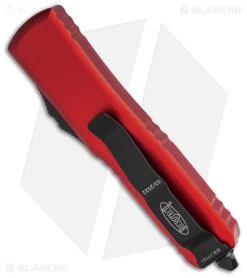 Microtech UTX-85 D/E OTF Auto Knife Red (3.125" Black) 232-1RD -Microtech Shop Microtech UTX 85 D E OTF Auto Knife Red 3in Black BHQ 142353 td side