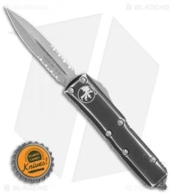 Microtech UTX-85 D/E OTF Automatic Knife (3.125" Apocalyptic Serr) 232-11DBK -Microtech Shop Microtech UTX 85 D E OTF Automatic Knife 3.125 Apocalyptic Serr 232 11DBK BHQ 117676 LS Bottlecap