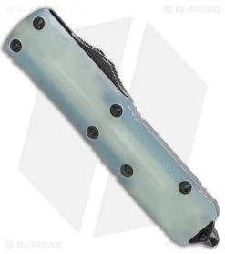 Microtech Signature Series UTX-85 D/E OTF Auto Knife G-10 Jade (3.1" DLC) -Microtech Shop Microtech UTX 85 D E OTF Automatic Knife Natural G 10 Jade 3.125in DLC 232 1DLCTGTJGS BHQ 115736 LS Spien