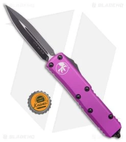 Microtech UTX-85 D/E OTF Automatic Knife Violet (3.2" Black) 232-1VI -Microtech Shop Microtech UTX 85 D EOTF Automatic Knife Violet Black 232 1VI BHQ 181087 kc bottle cap
