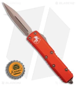 Microtech UTX-85 D/E OTF Automatic Knife Orange (3.125" Bronze) -Microtech Shop Microtech UTX 85 DE OTF AK Orange 3in Bronze BHQ 175688 td size