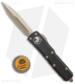 Microtech UTX-85 Dagger D/E OTF Automatic Knife Black (3.1" Bronze Full Serr) 9 Microtech UTX-85 Dagger D/E OTF Automatic Knife Black (3.1" Bronze Full Serr) -Microtech Shop Microtech UTX 85 DE OTF Auto Black Bronze Serr 232 15 BHQ 137102 jr bottlecap