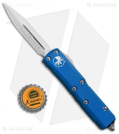 Microtech UTX-85 D/E OTF Automatic Knife Blue (3.125" Satin) 232-4BL 6 Microtech UTX-85 D/E OTF Automatic Knife Blue (3.125" Satin) 232-4BL - Image 4
