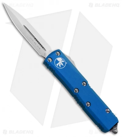 Microtech UTX-85 D/E OTF Automatic Knife Blue (3.125" Satin) 232-4BL 3 Microtech UTX-85 D/E OTF Automatic Knife Blue (3.125" Satin) 232-4BL