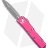 Microtech UTX-85 D/E OTF Automatic Knife Distressed Pink (3.1" Apocalyptic) -Microtech Shop Microtech UTX 85 DE OTF Auto Distressed Pink Apocalyptic BHQ 178776 jr
