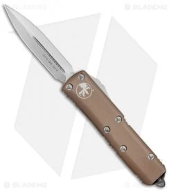 Microtech UTX-85 D/E OTF Automatic Knife Tan (3.125" Stonewash) 232-10TA