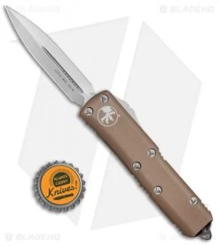 Microtech UTX-85 D/E OTF Automatic Knife Tan (3.125" Stonewash) 232-10TA -Microtech Shop Microtech UTX 85 DE OTF Auto Tan SW 232 10TA BHQ 81506 jr bottlecap 1