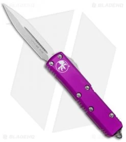 Microtech UTX-85 D/E OTF Automatic Knife Violet (3.125" Stonewash) 232-10VI