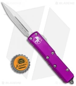Microtech UTX-85 D/E OTF Automatic Knife Violet (3.125" Stonewash) 232-10VI -Microtech Shop Microtech UTX 85 DE OTF Auto Violet SW 232 10VI BHQ 96392 jr bottlecap