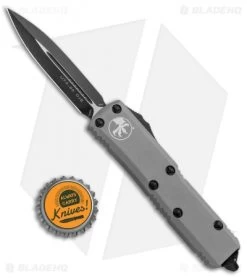 Microtech UTX-85 D/E OTF Automatic Knife Gray (3.125" Black) 232-1GY -Microtech Shop Microtech UTX 85 DE OTF Gray Black 232 1GY BHQ 93392 jr bottlecap