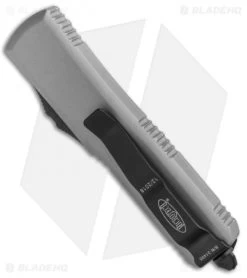Microtech UTX-85 D/E OTF Automatic Knife Gray (3.125" Black) 232-1GY -Microtech Shop Microtech UTX 85 DE OTF Gray Black 232 1GY BHQ 93392 jr side