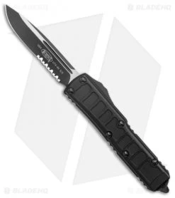 Microtech UTX-85 II T/E Signature Series DP OTF Knife Black (3" Black Serr)