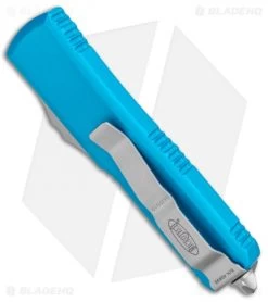 Microtech UTX-85 S/E OTF Automatic Knife Turquoise (3.125" Satin Serr) 8 Microtech UTX-85 S/E OTF Automatic Knife Turquoise (3.125" Satin Serr) -Microtech Shop Microtech UTX 85 SE OTF Auto Turquoise Satin Serr 231 5TQ BHQ 98793 jr side