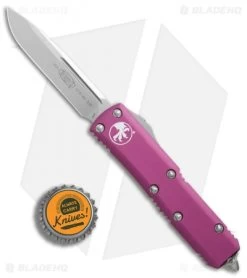 Microtech UTX-85 S/E OTF Automatic Knife Violet (3.125" Stonewash) 231-10VI -Microtech Shop Microtech UTX 85 SE Violet stonewash BHQ 74304 er bottlecap 2