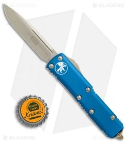 Microtech UTX-85 S/E OTF Automatic Knife Blue (3.125" Bronze) 231-13BL -Microtech Shop Microtech UTX 85 SE blue bronze 231 13BL BHQ 69040 er size