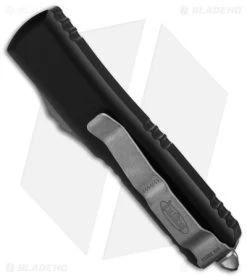 Microtech UTX-85 Spartan OTF Automatic Knife Black (3.1" Apocalyptic) -Microtech Shop Microtech UTX 85 Spartan OTF AK Black 3in Apocalyptic BHQ 178482 td side