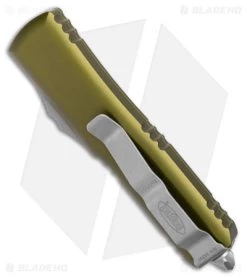 Microtech UTX-85 Spartan OTF Automatic Knife OD Green (3.1" Apocalyptic) -Microtech Shop Microtech UTX 85 Spartan OTF Auto OD Green Apocalyptic BHQ 176952 jr side