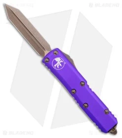 Microtech UTX-85 Spartan OTF Automatic Knife Purple (3.1" Bronze Apocalyptic)