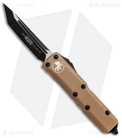 Microtech UTX-85 T/E OTF Automatic Knife Tan (3.125" Black) 232-1TA