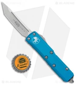 Microtech UTX-85 T/E OTF Automatic Knife Turquoise (3.125" Stonewash) 233-10TQ -Microtech Shop Microtech UTX 85 TE OTF Auto Turquoise SW 233 10TQ BHQ 95392 jr bottlecap