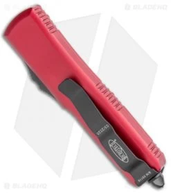 Microtech UTX-85 T/E OTF Automatic Knife Red (3.125" Black) 233-1RD -Microtech Shop Microtech UTX 85 TE Standard Red Black 233 1RD BHQ 93395 jr side