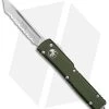Microtech UTX-70 D/A Tanto OTF Automatic Knife OD Green (2.4" SW Full Serr) -Microtech Shop Microtech UTX70 DA AK OTF Tanto OD Green 2in SW Full Serr BHQ 173459 td