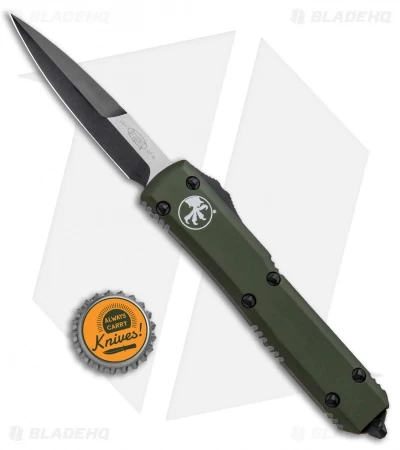 Microtech Ultratech Bayonet OTF Automatic Knife OD Green CC (3.4" Black) 6 Microtech Ultratech Bayonet OTF Automatic Knife OD Green CC (3.4" Black) - Image 4