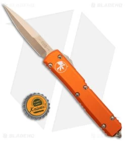 Microtech Ultratech Bayonet OTF Knife Orange Aluminum (3.4" Bronze SW) -Microtech Shop Microtech Ultratech Bayo OTF Auto Orange Bronze SW BHQ 175648 jr bottlecap