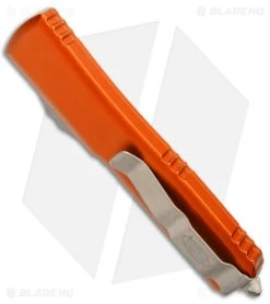 Microtech Ultratech Bayonet OTF Knife Orange Aluminum (3.4" Bronze SW) -Microtech Shop Microtech Ultratech Bayo OTF Auto Orange Bronze SW BHQ 175648 jr side