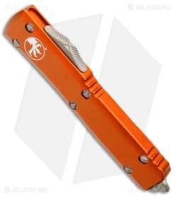 Microtech Ultratech Bayonet OTF Knife Orange Aluminum (3.4" Bronze SW) -Microtech Shop Microtech Ultratech Bayo OTF Auto Orange Bronze SW BHQ 175648 jr spine