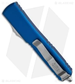 Microtech Ultratech Bayonet OTF Automatic Knife Blue CC (3.4" SW) 120-10BL -Microtech Shop Microtech Ultratech Bayonet OTF Automatic Knife Blue 3in SW BHQ 25464 td side