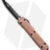Microtech Copper Top Ultratech D/E OTF Automatic Knife (3.4" Black Serr) -Microtech Shop Microtech Ultratech Copper Top DE OTF Auto Full Serr BHQ 91668 jr
