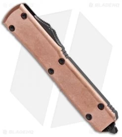 Microtech Copper Top Ultratech D/E OTF Automatic Knife (3.4" Black Serr) -Microtech Shop Microtech Ultratech Copper Top DE OTF Auto Full Serr BHQ 91668 jr spine