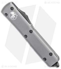Microtech Ultratech D/E OTF Automatic Knife Gray CC (3.4" Black Serr) 122-2GY -Microtech Shop Microtech Ultratech D E OTF Automatic Knife Gray CC Black Serr 122 2GY BHQ 97798 kp spine jr