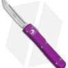 Microtech Ultratech T/E OTF Automatic Knife Violet (3.4" Satin Serr) 123-5VI -Microtech Shop Microtech Ultratech DA OTF Tanto Auto Violet Satin Serr 123 5VI BHQ 93001 jr