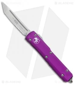 Microtech Ultratech T/E OTF Automatic Knife Violet (3.4" Satin Serr) 123-5VI