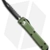 Microtech Ultratech D/E OTF Automatic Knife OD Green CC (3.4" Black Full Serr) -Microtech Shop Microtech Ultratech DE OD green CC black full serr BHQ 51946 er 1