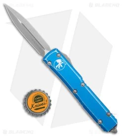 Microtech Ultratech D/E OTF Auto Knife Distressed Blue (3.4" Apocalyptic) -Microtech Shop Microtech Ultratech DE OTF Auto Distressed Blue Apocalyptic BHQ 176529 jr bottlecap