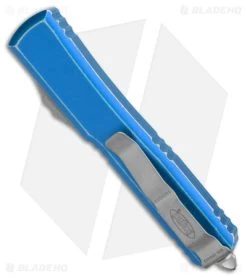 Microtech Ultratech D/E OTF Auto Knife Distressed Blue (3.4" Apocalyptic) -Microtech Shop Microtech Ultratech DE OTF Auto Distressed Blue Apocalyptic BHQ 176529 jr side