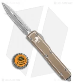 Microtech Ultratech D/E OTF Automatic Distressed (3.4" SW Full Serr) 122-12DTA 9 Microtech Ultratech D/E OTF Automatic Distressed (3.4" SW Full Serr) 122-12DTA -Microtech Shop Microtech Ultratech DE OTF Auto Distressed Tan SW Full Serr 122 12DTA BHQ 108518 jr bottlecap