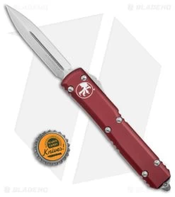 Microtech Ultratech D/E OTF Automatic Knife Merlot Red (3.4" Stonewash) -Microtech Shop Microtech Ultratech DE OTF Auto Merlot Red SW BHQ 157399 jr bottlecap